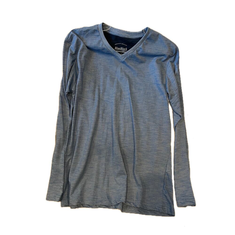Blue Black Threads Long Sleeve Blue T-Shirt Mens XL